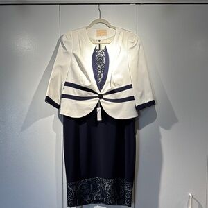 Solo White and Navy Dress
